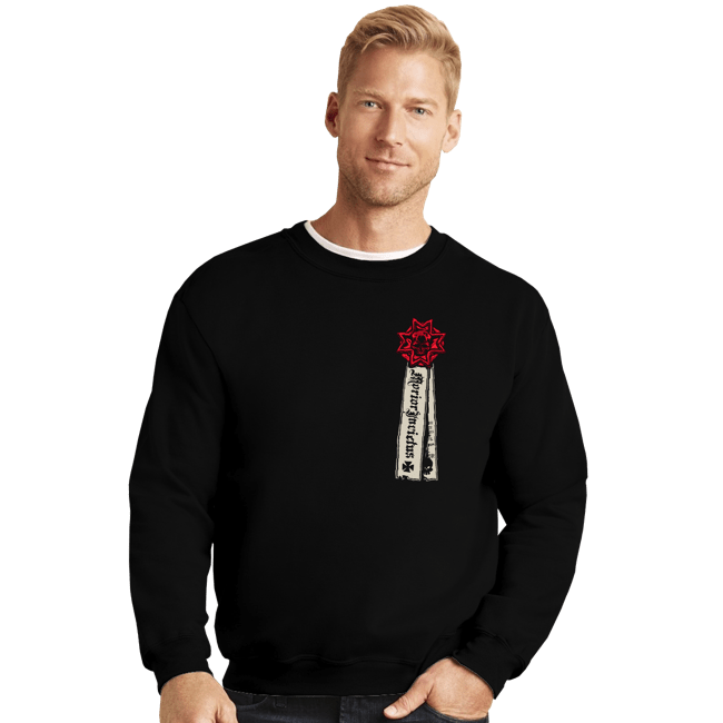 Sold_Out_Shirts Crewneck Sweater, Unisex / Small / Black Black Templar Metal