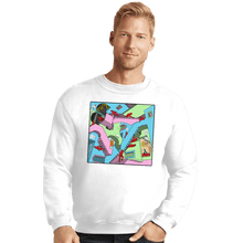 Load image into Gallery viewer, Secret_Shirts Crewneck Sweater, Unisex / Small / White Squid Relativity Staircase
