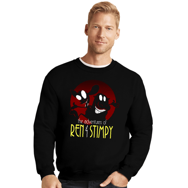 Secret_Shirts Crewneck Sweater, Unisex / Small / Black The Adventures of Ren & Stimpy