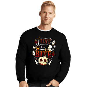 Daily_Deal_Shirts Crewneck Sweater, Unisex / Small / Black Just One Bite