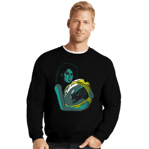 Shirts Crewneck Sweater, Unisex / Small / Black Ellen