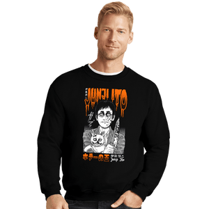 Daily_Deal_Shirts Crewneck Sweater, Unisex / Small / Black Ito Horror