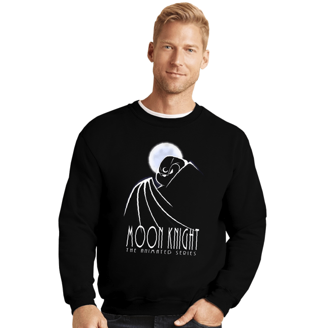Secret_Shirts Crewneck Sweater, Unisex / Small / Black Moon Knight The Animated Series