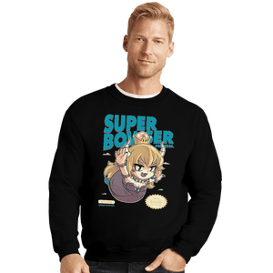 Shirts Crewneck Sweater, Unisex / Small / Black Super Bowsette