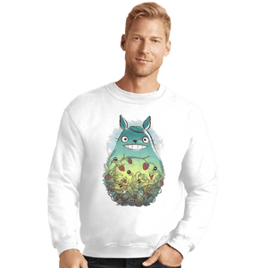 Shirts Crewneck Sweater, Unisex / Small / White Inside Forest