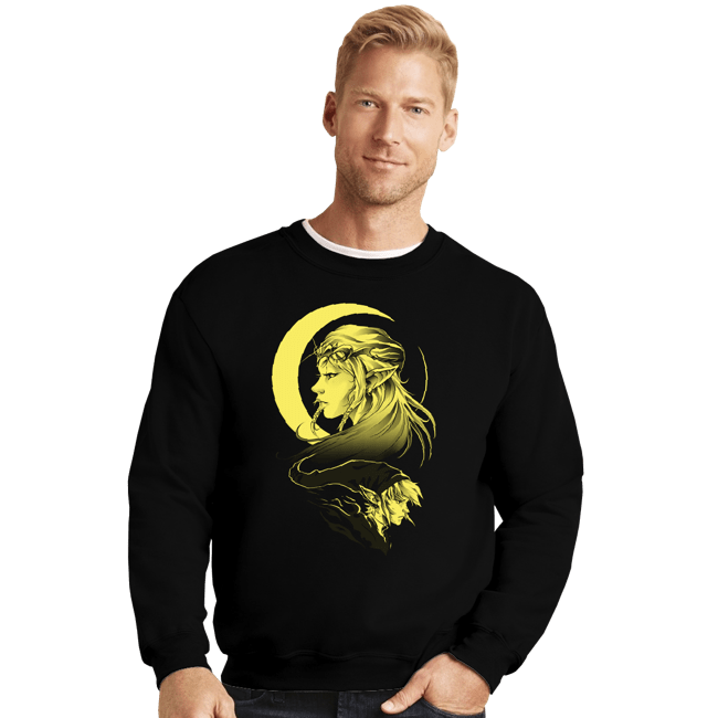 Secret_Shirts Crewneck Sweater, Unisex / Small / Black Princess And Knight
