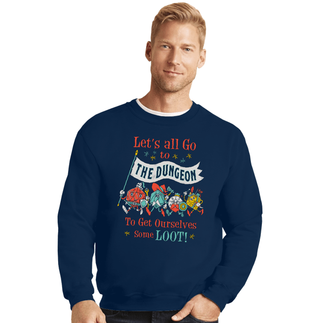 Shirts Crewneck Sweater, Unisex / Small / Navy Let's Go