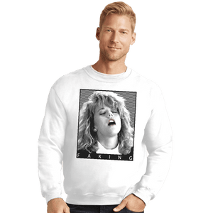 Shirts Crewneck Sweater, Unisex / Small / White Faking