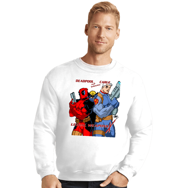Secret_Shirts Crewneck Sweater, Unisex / Small / White Lethal Weapons X