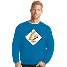 Load image into Gallery viewer, Secret_Shirts Crewneck Sweater, Unisex / Small / Sapphire Horny Jail
