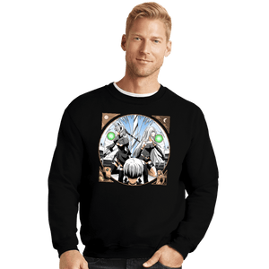 Shirts Crewneck Sweater, Unisex / Small / Black Designed to End