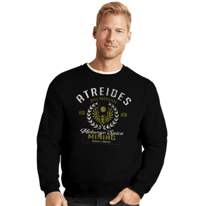 Daily_Deal_Shirts Crewneck Sweater, Unisex / Small / Black Atreides Melange Spice