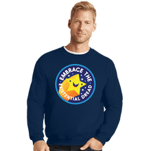 Load image into Gallery viewer, Shirts Crewneck Sweater, Unisex / Small / Navy Existential Dread
