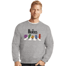 Load image into Gallery viewer, Last_Chance_Shirts Crewneck Sweater, Unisex / Small / Sports Grey The Blocks
