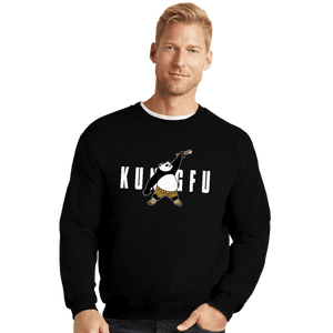 Daily_Deal_Shirts Crewneck Sweater, Unisex / Small / Black Air Panda