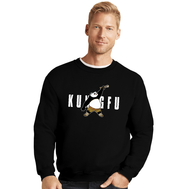 Daily_Deal_Shirts Crewneck Sweater, Unisex / Small / Black Air Panda