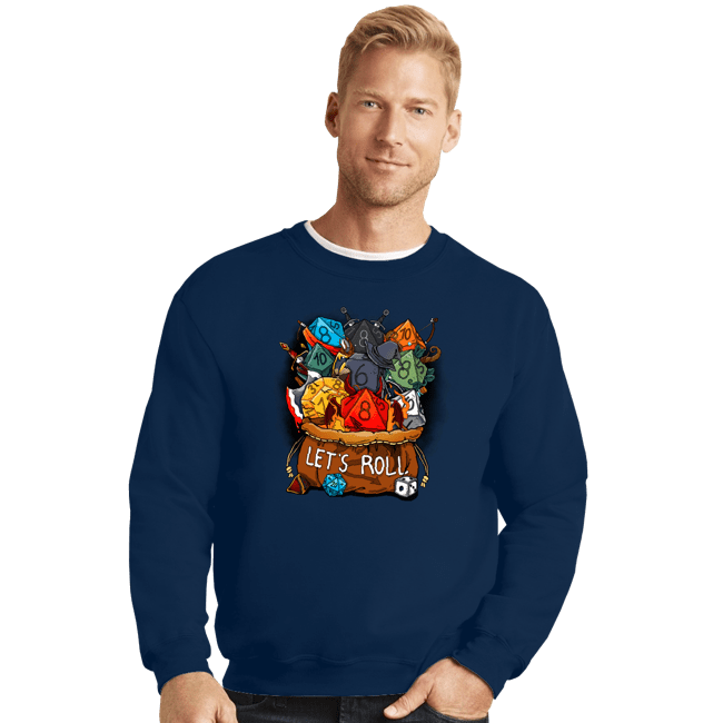 Shirts Crewneck Sweater, Unisex / Small / Navy Let's Roll!