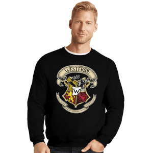 Shirts Crewneck Sweater, Unisex / Small / Black Westeros School