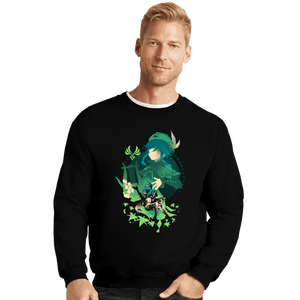 Daily_Deal_Shirts Crewneck Sweater, Unisex / Small / Black Windborne Bard Venti