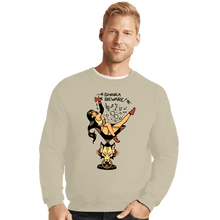 Load image into Gallery viewer, Shirts Crewneck Sweater, Unisex / Small / Sand Shinra Beware
