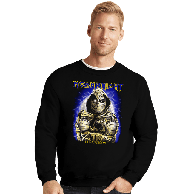 Secret_Shirts Crewneck Sweater, Unisex / Small / Black POWER MOON
