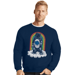 Daily_Deal_Shirts Crewneck Sweater, Unisex / Small / Navy Real Grumpy Bear