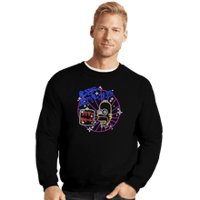Load image into Gallery viewer, Daily_Deal_Shirts Crewneck Sweater, Unisex / Small / Black Neon Mr. Sparkle
