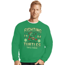 Load image into Gallery viewer, Shirts Crewneck Sweater, Unisex / Small / Irish Green Fighting Turtles
