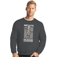 Load image into Gallery viewer, Shirts Crewneck Sweater, Unisex / Small / Charcoal Initiate Human Destruction
