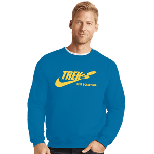 Shirts Crewneck Sweater, Unisex / Small / Sapphire Trek Athletics