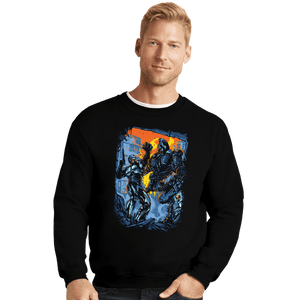 Secret_Shirts Crewneck Sweater, Unisex / Small / Black Robocop VS Robocain