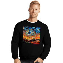 Load image into Gallery viewer, Shirts Crewneck Sweater, Unisex / Small / Black Van Gogh Never Saw Gallifrey
