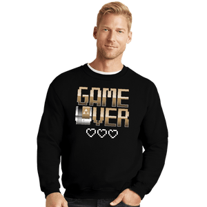 Shirts Crewneck Sweater, Unisex / Small / Black Game Over