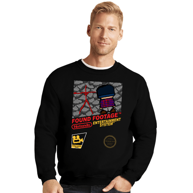 Daily_Deal_Shirts Crewneck Sweater, Unisex / Small / Black Found Footage