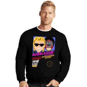 Daily_Deal_Shirts Crewneck Sweater, Unisex / Small / Black Bubblegum