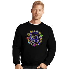 Load image into Gallery viewer, Secret_Shirts Crewneck Sweater, Unisex / Small / Black Sonic Neon
