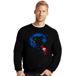 Shirts Crewneck Sweater, Unisex / Small / Black Night Fury