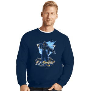 Shirts Crewneck Sweater, Unisex / Small / Navy Retro Ex-Soldier