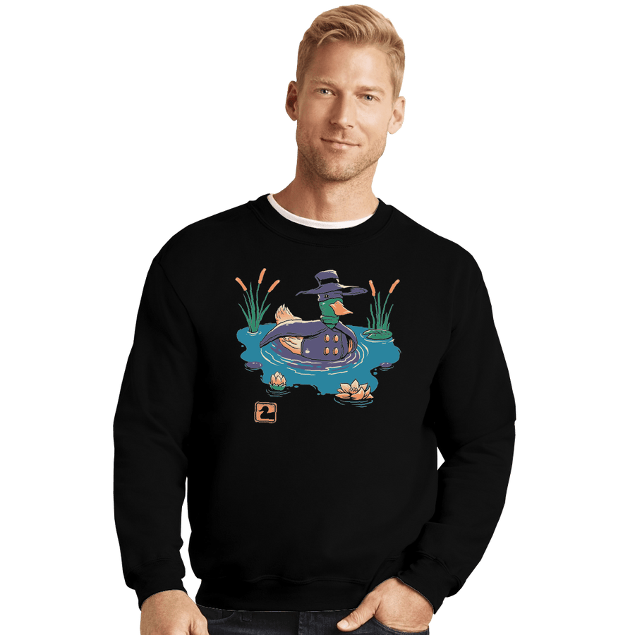 Shirts Crewneck Sweater, Unisex / Small / Black Dark Duck Costume