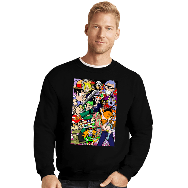 Daily_Deal_Shirts Crewneck Sweater, Unisex / Small / Black Luffy VS The New World