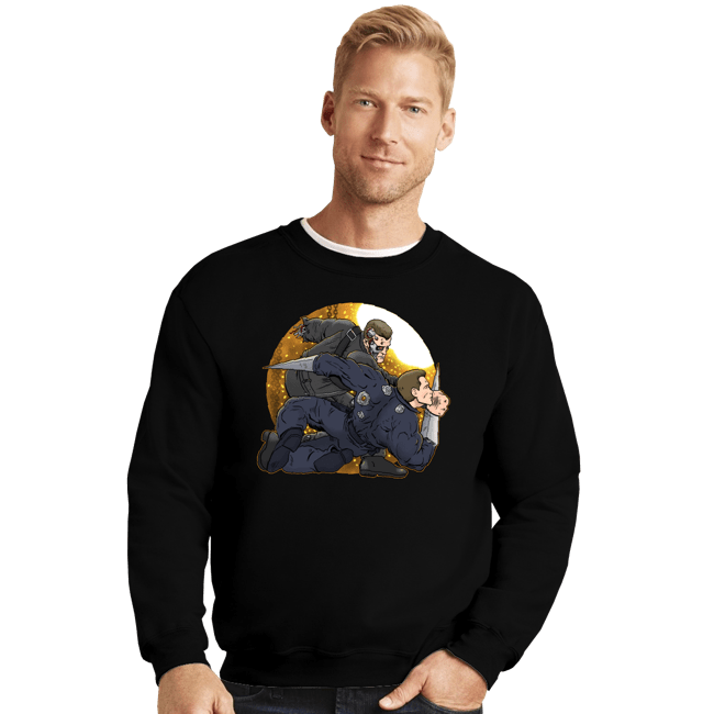 Secret_Shirts Crewneck Sweater, Unisex / Small / Black Terminator Punch
