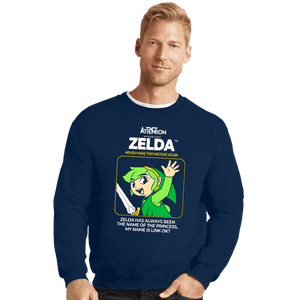 Daily_Deal_Shirts Crewneck Sweater, Unisex / Small / Navy Not Zelda