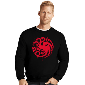 Secret_Shirts Crewneck Sweater, Unisex / Small / Black Three Headed Dragon