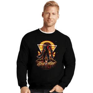 Shirts Crewneck Sweater, Unisex / Small / Black Retro War God