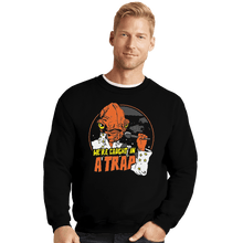 Load image into Gallery viewer, Shirts Crewneck Sweater, Unisex / Small / Black Caught In A Trap
