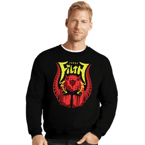 Daily_Deal_Shirts Crewneck Sweater, Unisex / Small / Black Heretic