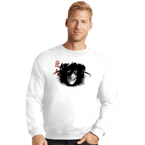 Shirts Crewneck Sweater, Unisex / Small / White Titan Ink