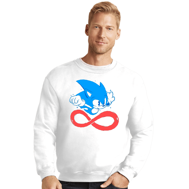 Secret_Shirts Crewneck Sweater, Unisex / Small / White Fastest Hedgehog!