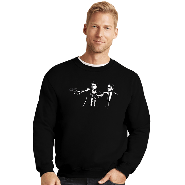 Shirts Crewneck Sweater, Unisex / Small / Black Paper Fiction