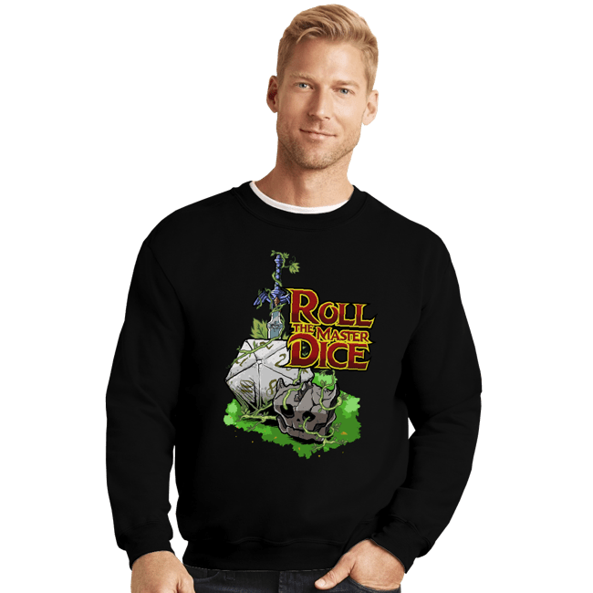 Secret_Shirts Crewneck Sweater, Unisex / Small / Black Roll The Master Dice
